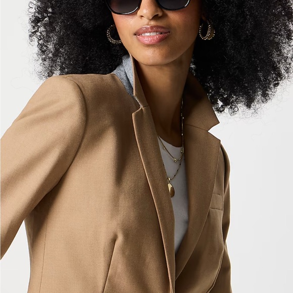 J Crew Original Schoolboy Khaki Blazer sz 4 Tailored Preppy Career Office - Picture 6 of 16